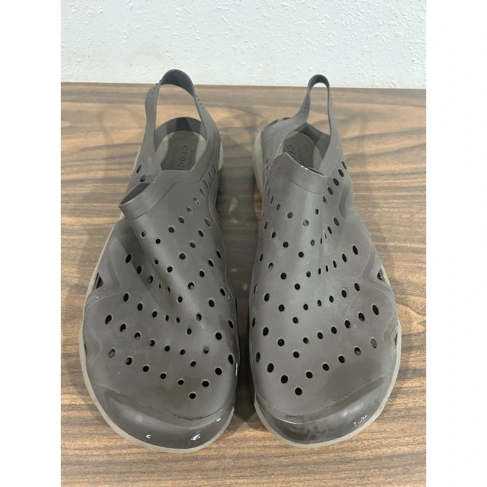 Crocs Mens Swiftwater Wave Sandals Brown Water Shoes Comfort Size 13 Clogs